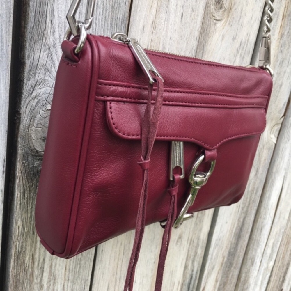 New Rebecca Minkoff Mini Mac Crossbody Bag Wine - Picture 4 of 12